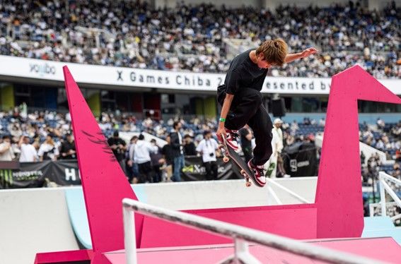 X Games Chiba 2022で新技を披露し優勝した男子スケートボードストリート堀米雄斗選手