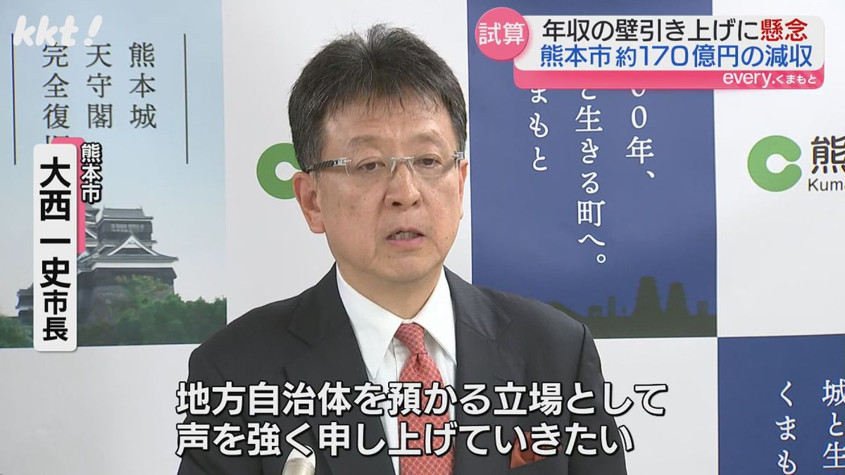 ｢年収103万円の壁｣178万円に引き上げで熊本市は税収が約170億円減と試算