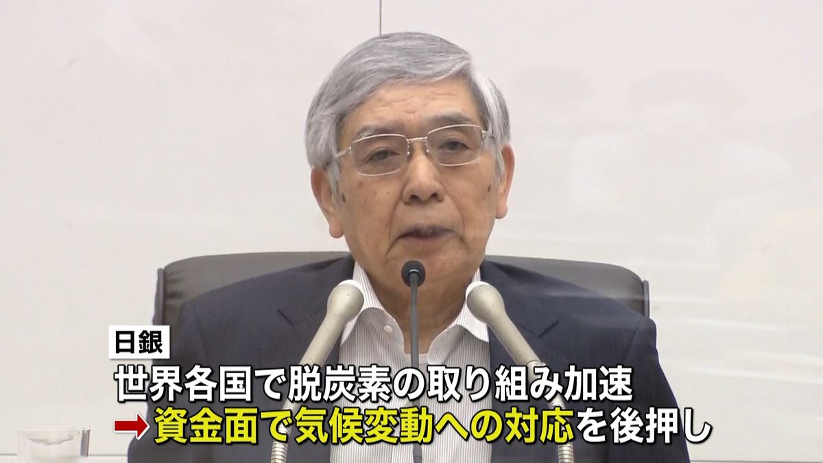 日銀　気候変動への対応を資金面で支援へ