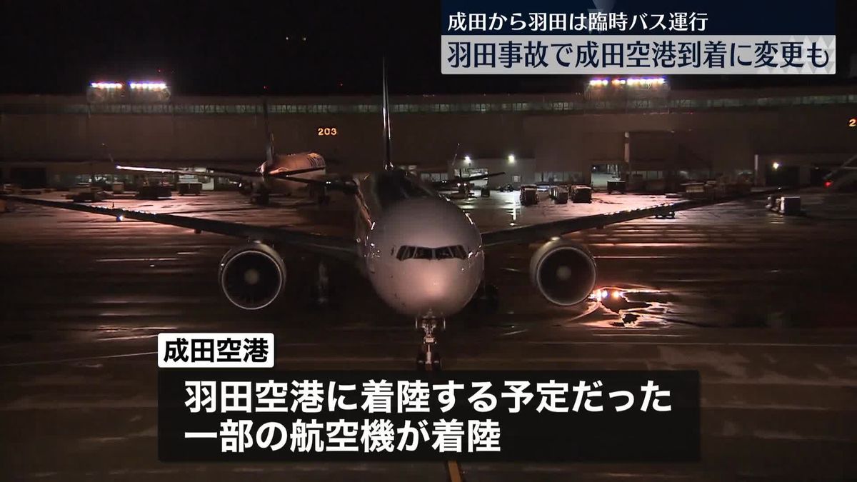 衝突事故　羽田へ向かう航空機が他の空港に着陸の影響