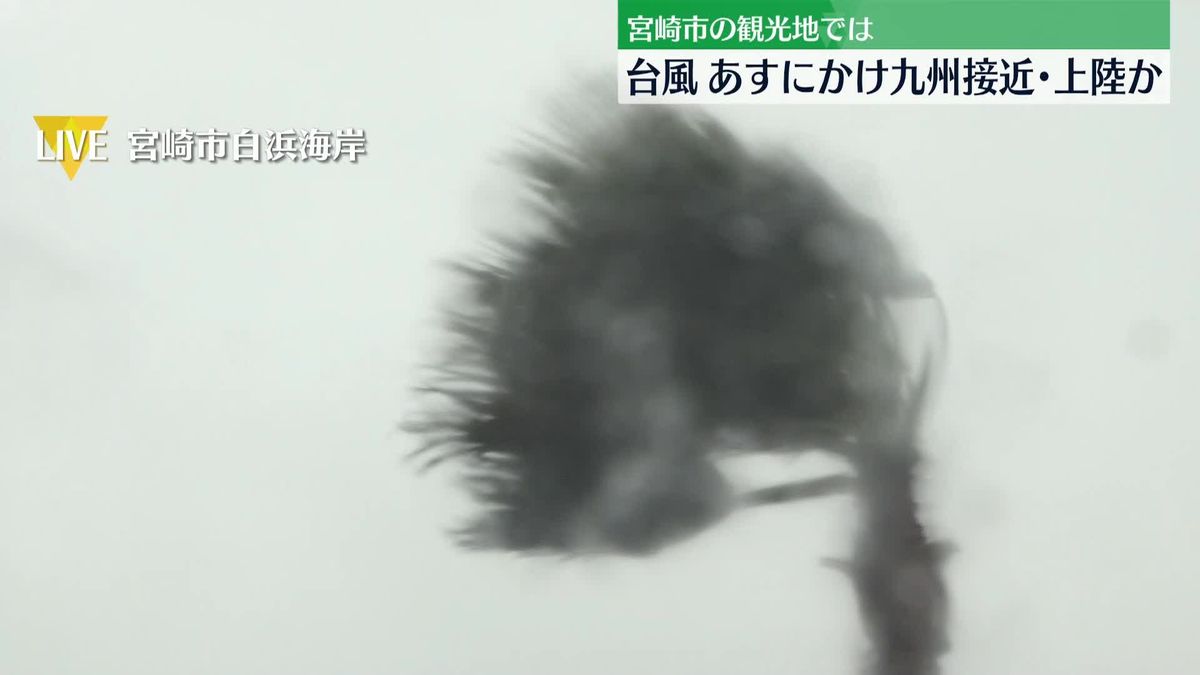 【台風14号：中継】宮崎県の一部地域が“暴風域”に　警戒レベル5の「緊急安全確保」出された市町村も