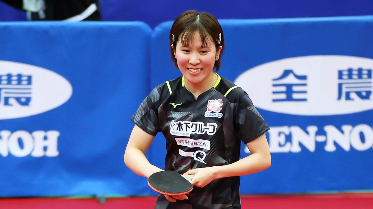 伊藤美誠選手に勝利した平野美宇選手(写真：アフロスポーツ)