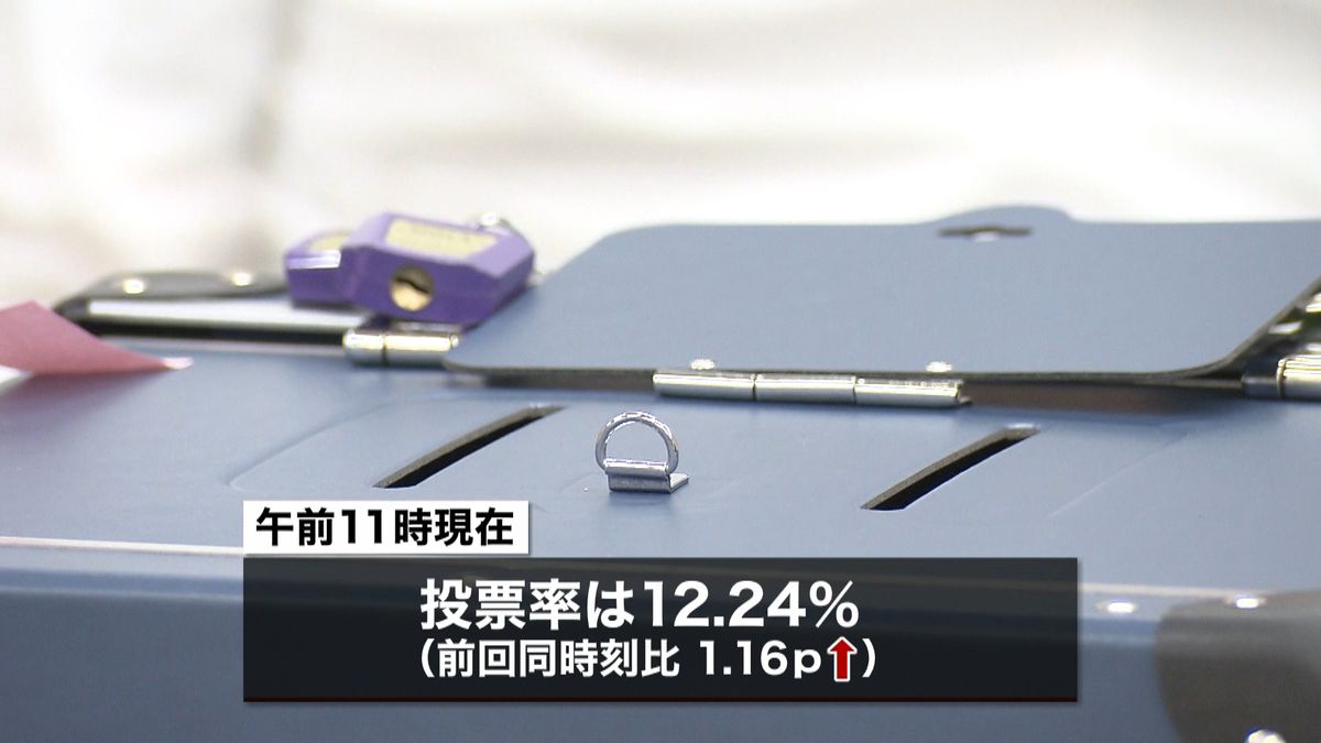 衆院選　投票率１２．２４％（１１時）