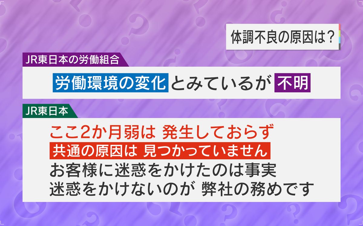 体調不良の原因は「不明」