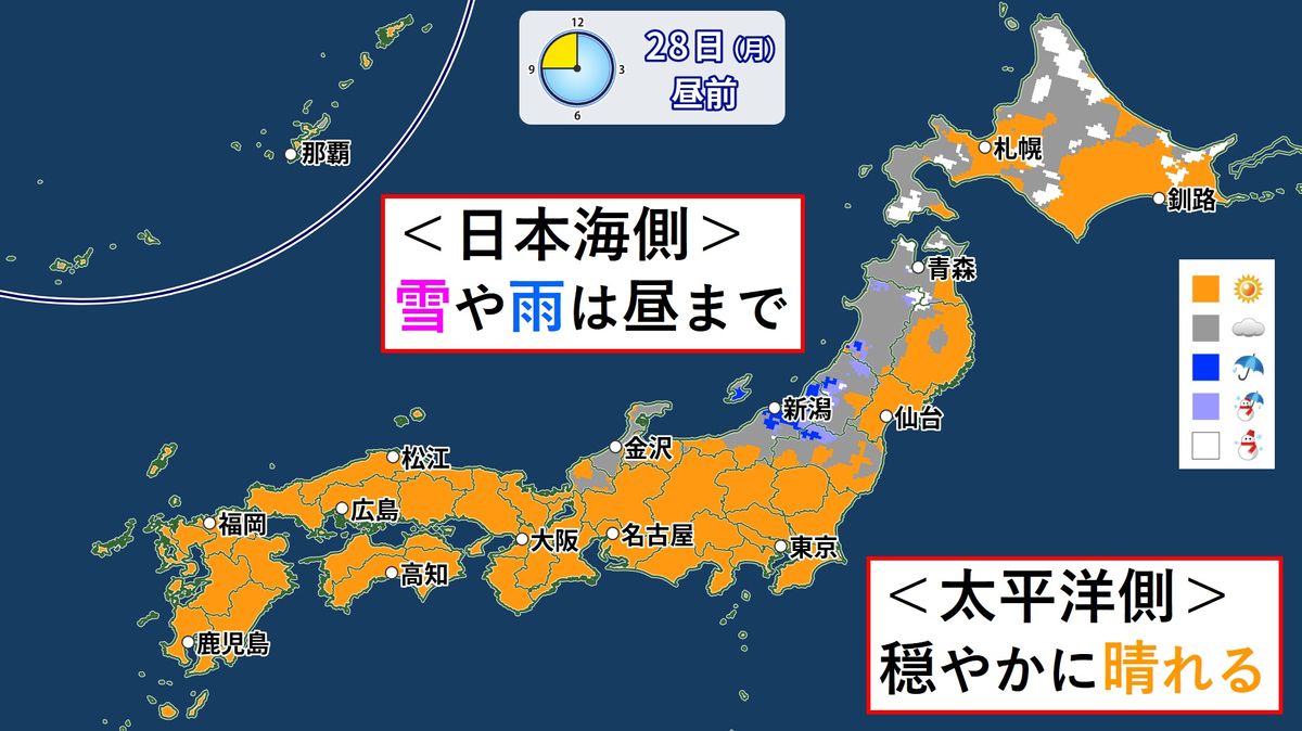 【天気】東・西日本で晴れ、3月中～下旬並みの気温に