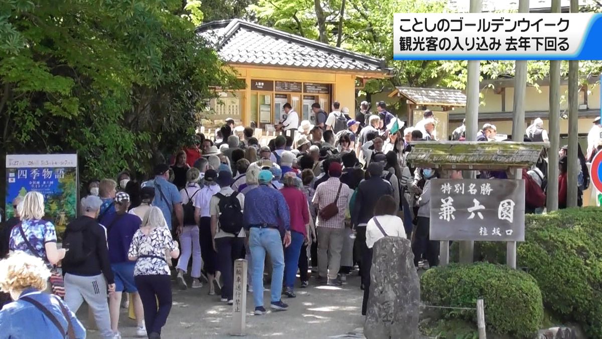 GWの石川県内への観光客の入り込み　イベントは盛況も…　おおむね去年を下回る