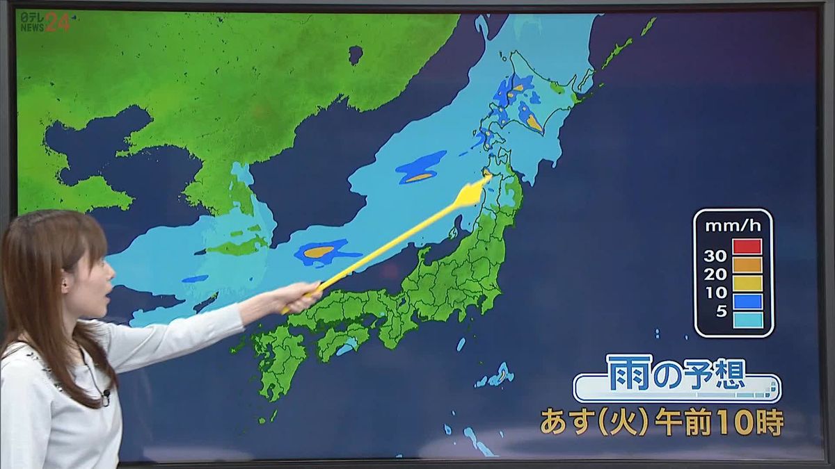 【天気】日本海側から天気くずれる　北海道は朝から激しい雨も