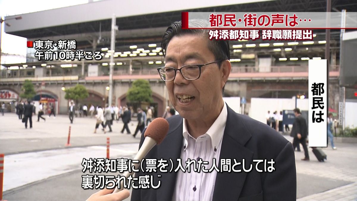 舛添知事、辞職願提出　都民の反応は？