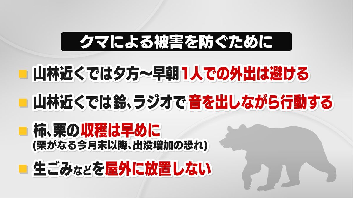 クマによる被害を防ぐポイント