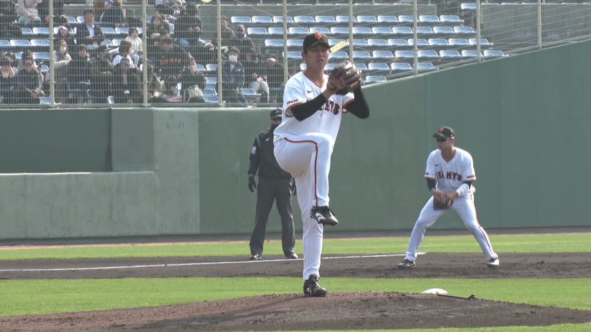 好投した巨人・又木鉄平投手(画像:日テレジータス)