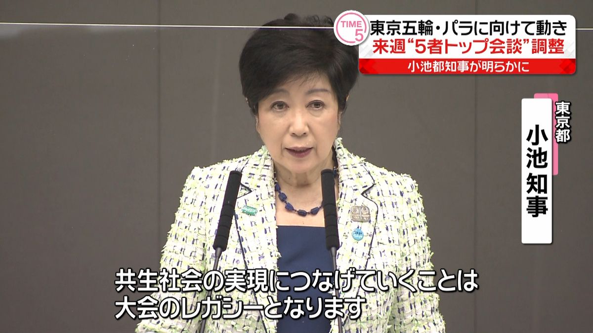 東京オリパラ“５者トップ会談”来週で調整