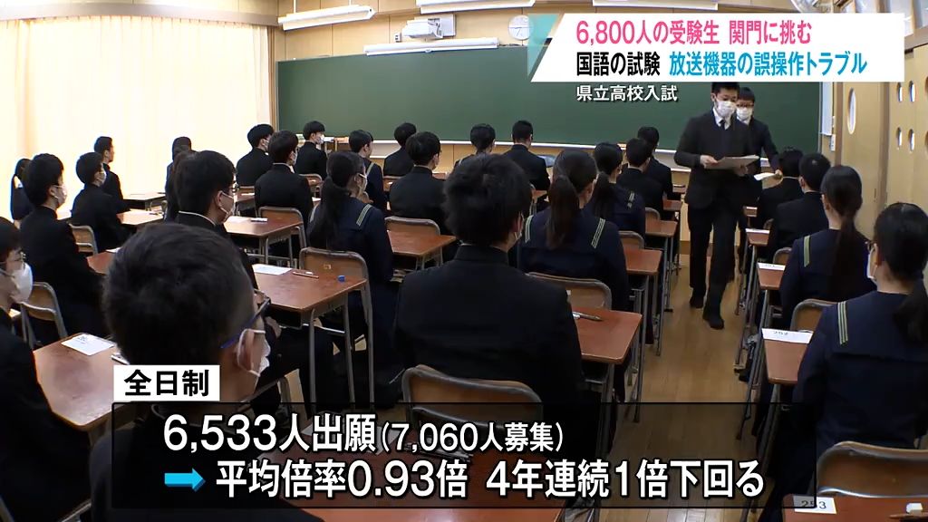 県立高校入試　2校で音声が出ないトラブルも　合格発表は今月14日