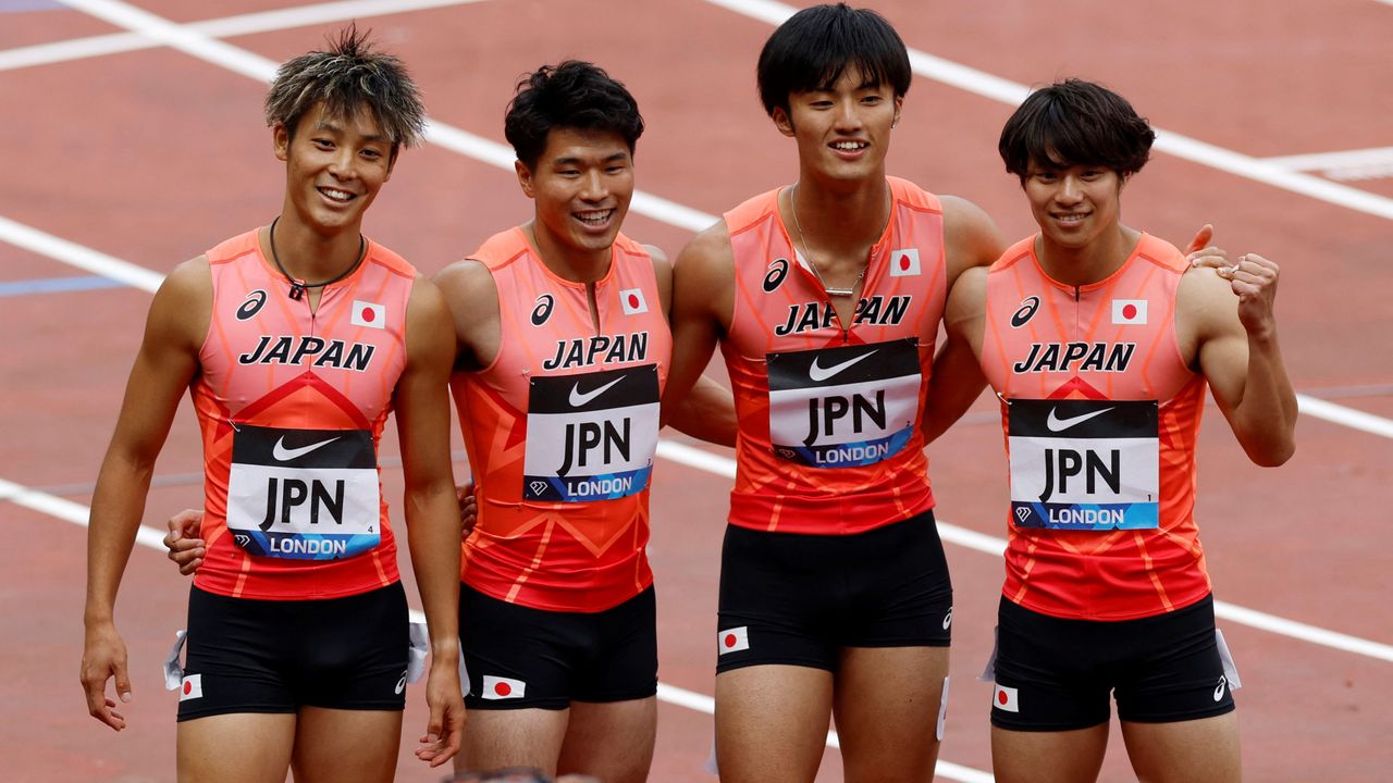 陸上】男子4x100mリレーで日本が優勝 “今季世界最高タイ”37秒80を記録（2023年7月24日掲載）｜日テレNEWS NNN