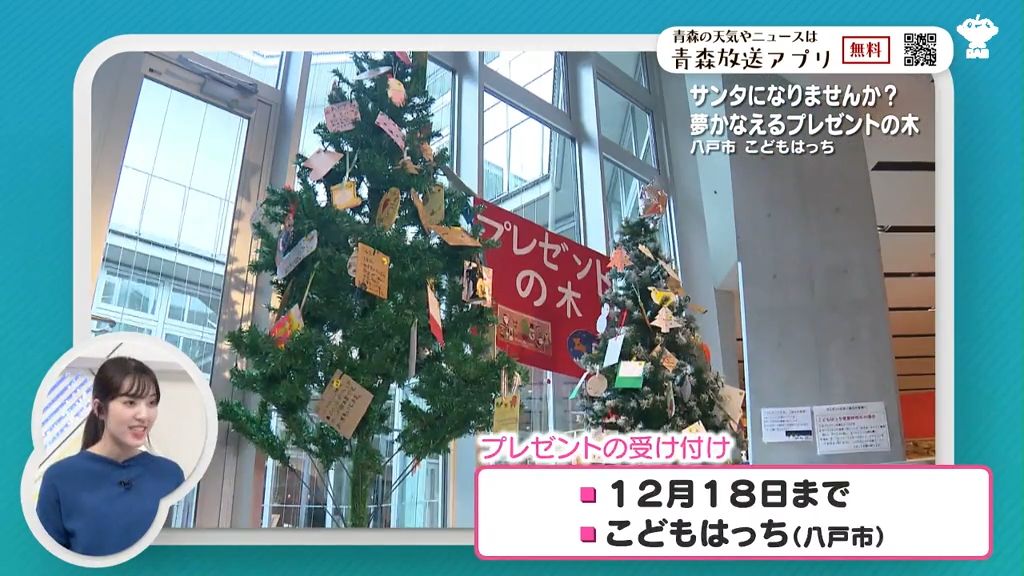 夢をかなえるクリスマスツリー　今年もお目見え　青森県八戸市