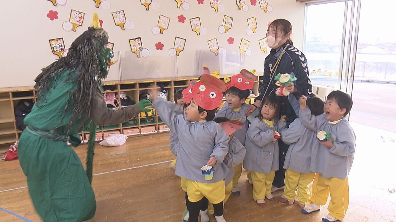 あすは節分！鬼の登場に泣き出す子どもも…園児たちが勇気出して“鬼退治”【愛媛】（2024年2月1日掲載）｜日テレNEWS NNN