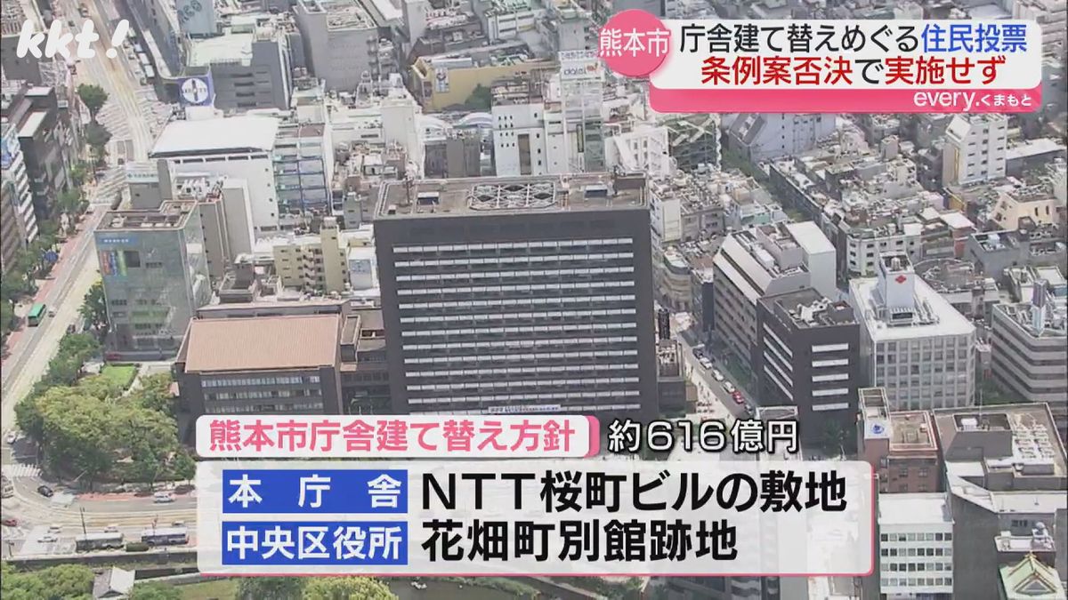 熊本市は約616億円をかけ庁舎を建て替える方針