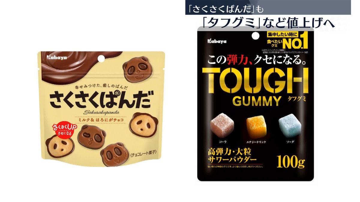 カバヤ食品　グミやチョコレート菓子を値上げへ　来年2月1日納品分から順次