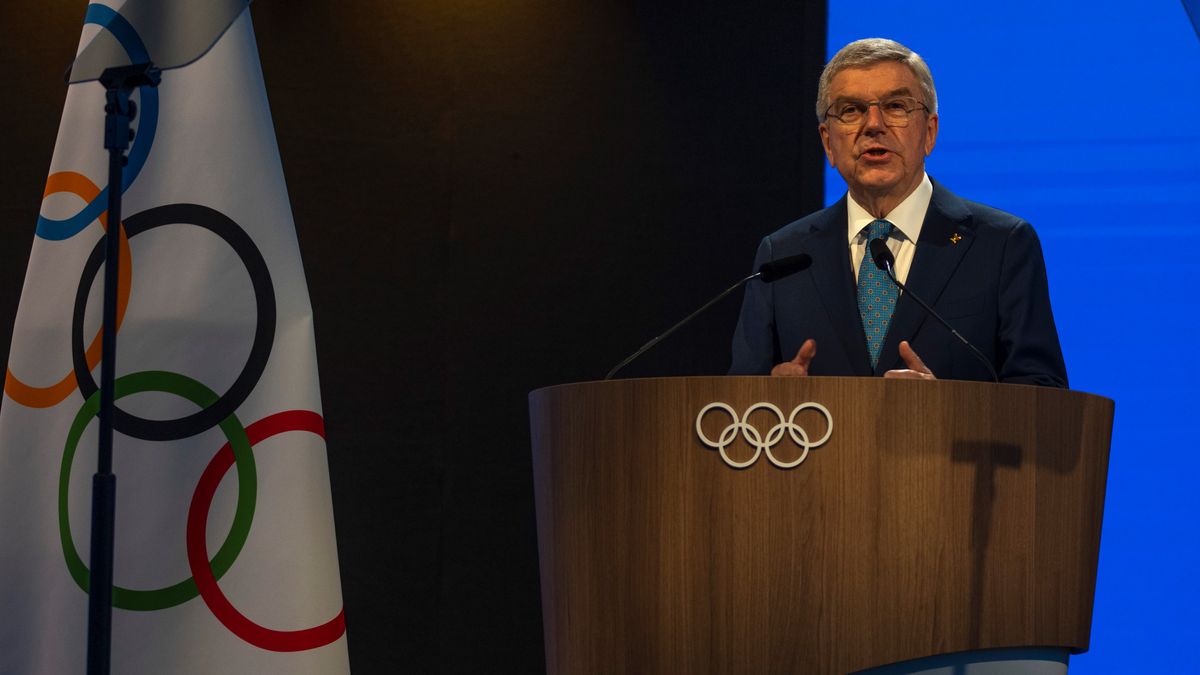 第141回IOC総会でのトーマス・バッハ会長（写真：AP/アフロ）