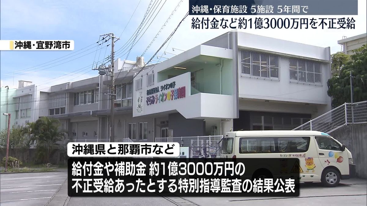 保育施設運営グループ　自治体から給付金など約1.3億円を不正受給　沖縄