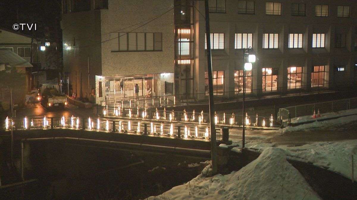 【温泉街彩る竹あかり】鶯宿温泉ライトアップ　にぎわい復活目指して　岩手・雫石町