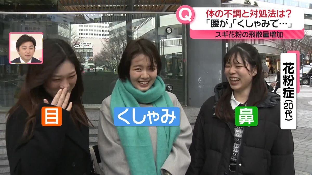 「今起きている体の不調と対処法は？」都心は日差しなく寒い1日　花粉の飛散量は増加