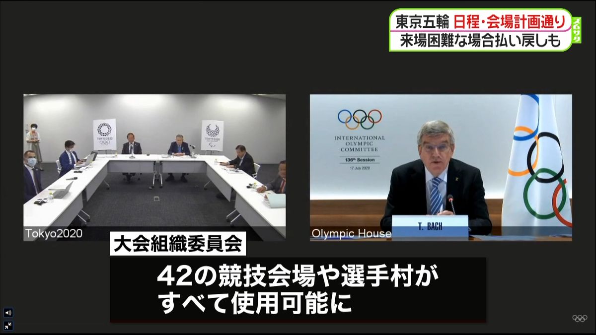 五輪「今年と同日程、会場で」ＩＯＣに報告