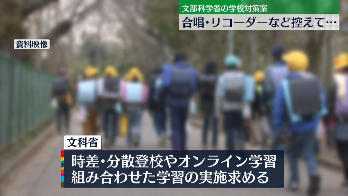 文科省の学校での感染対策案　合唱やリコーダー控えて