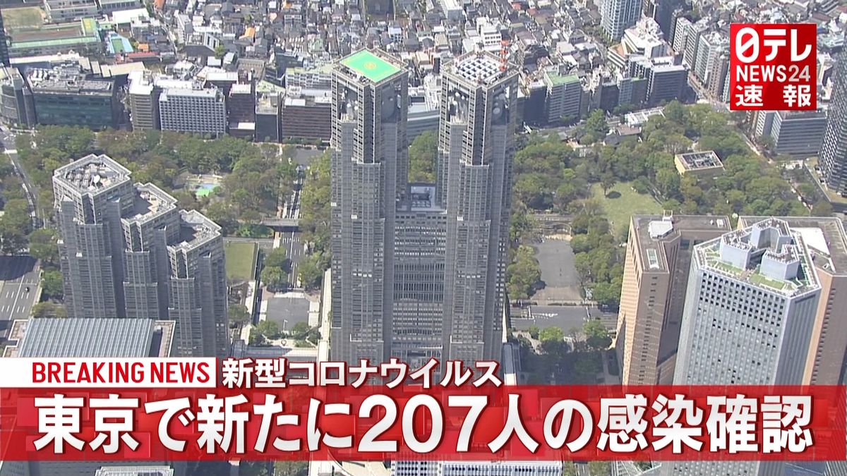 東京都　２０７人の感染確認　新型コロナ