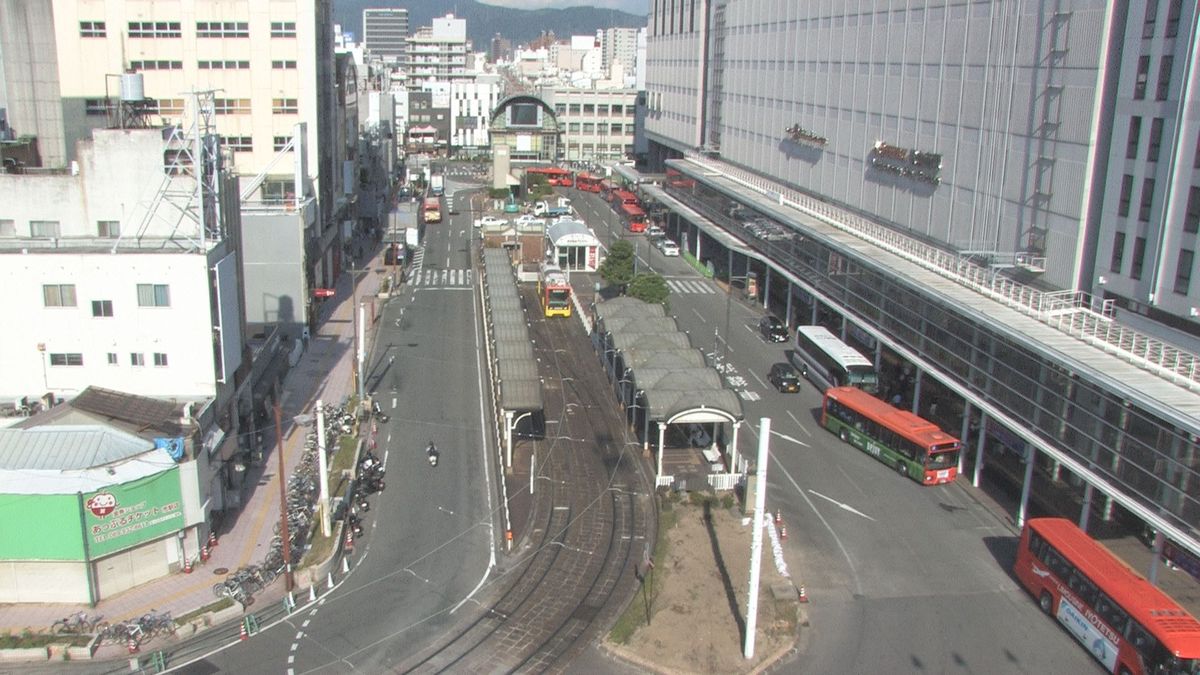 松山市駅前の整備工事に伴い 7月16日からロータリーへの一般車両・タクシー乗り入れ不可に
