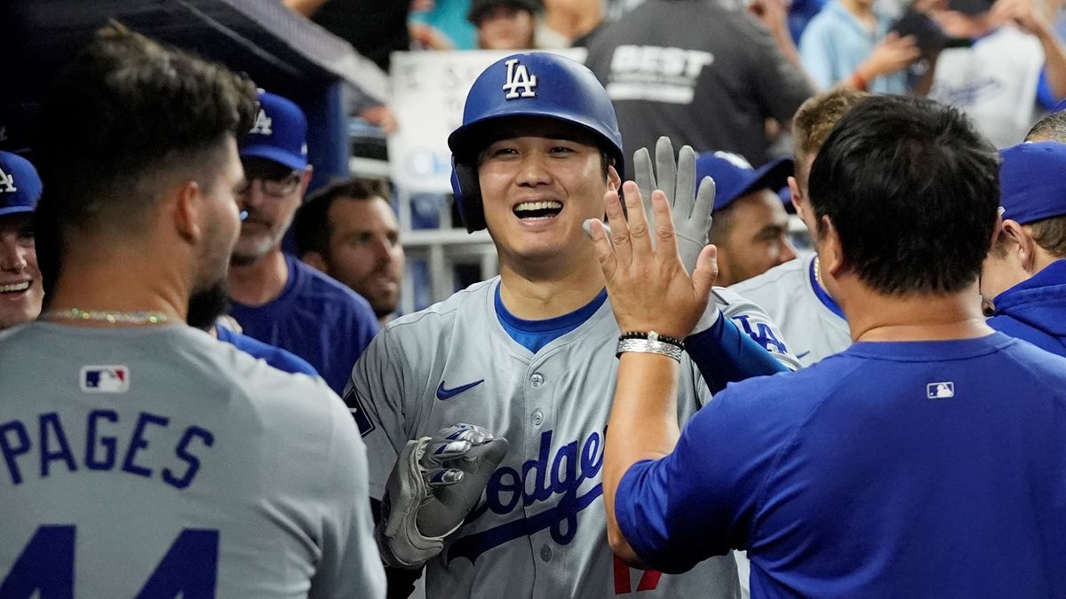 1試合で3HR10打点2盗塁の活躍を見せたドジャースの大谷翔平選手(写真:AP/アフロ)