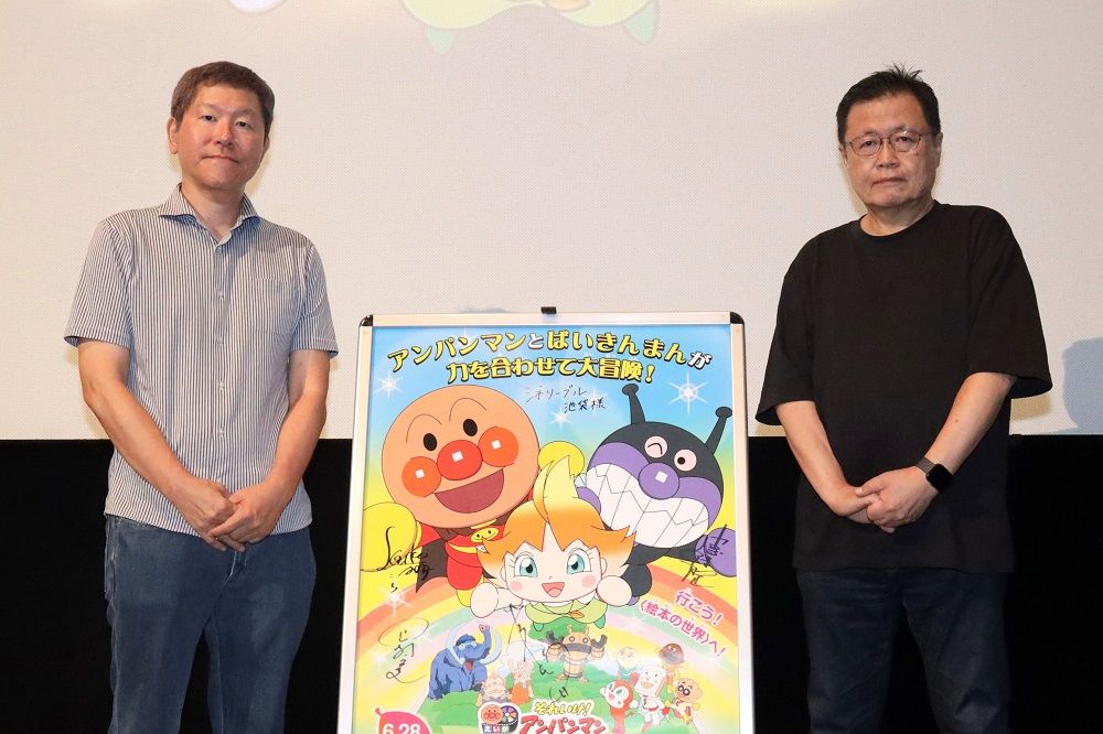 トークイベントに登壇した（左から）脚本の米村正二さん、川越淳監督