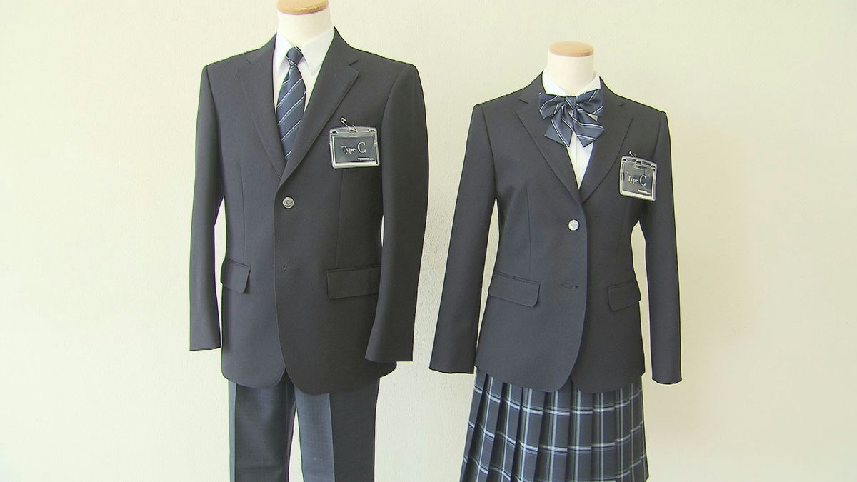 倉吉市内の中学校の統一制服