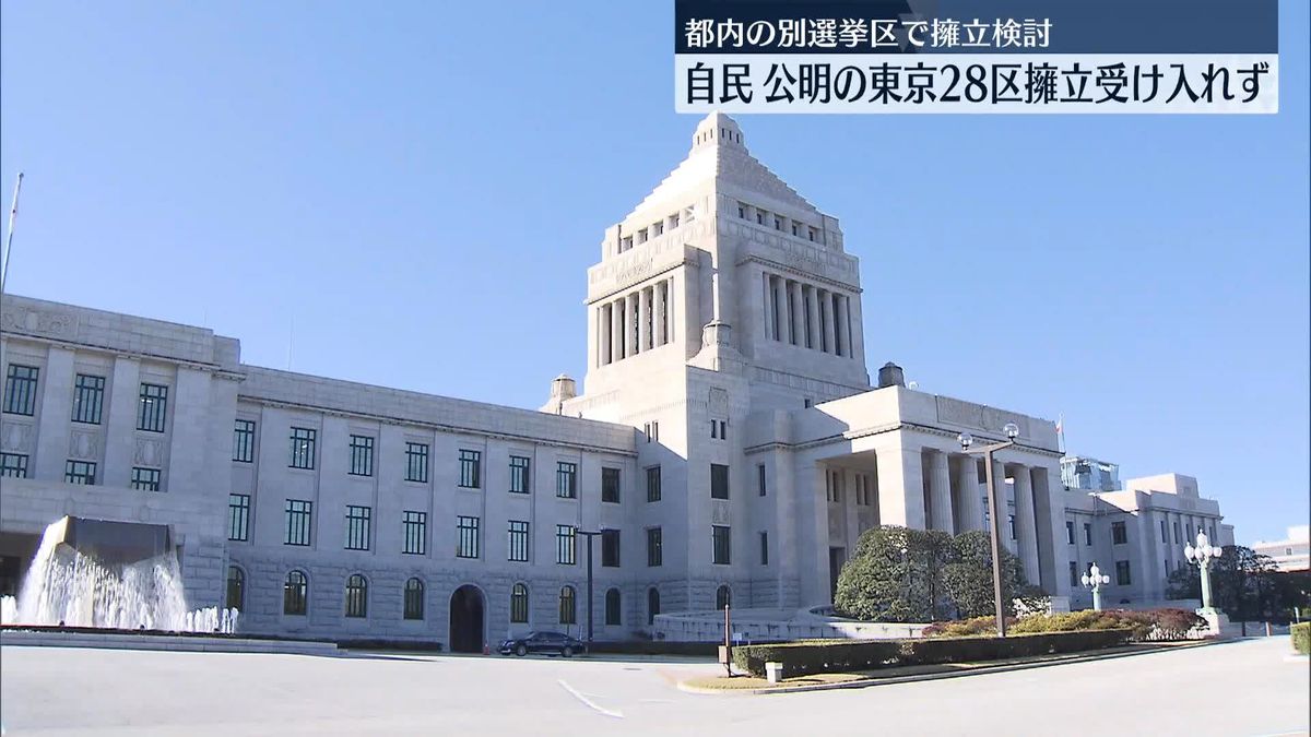 東京28区で衆院選の候補者擁立「受け入れられない」自民党が公明党に回答