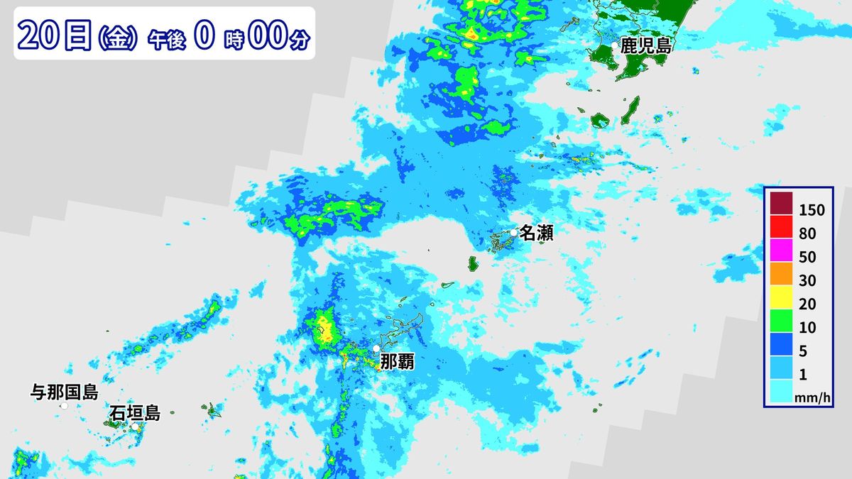 梅雨前線活発化　沖縄や奄美では大気不安定　激しい雨が降る恐れも