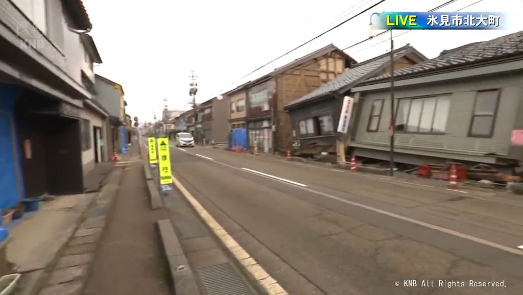 能登半島地震から１か月　被害復旧進まない氷見市では