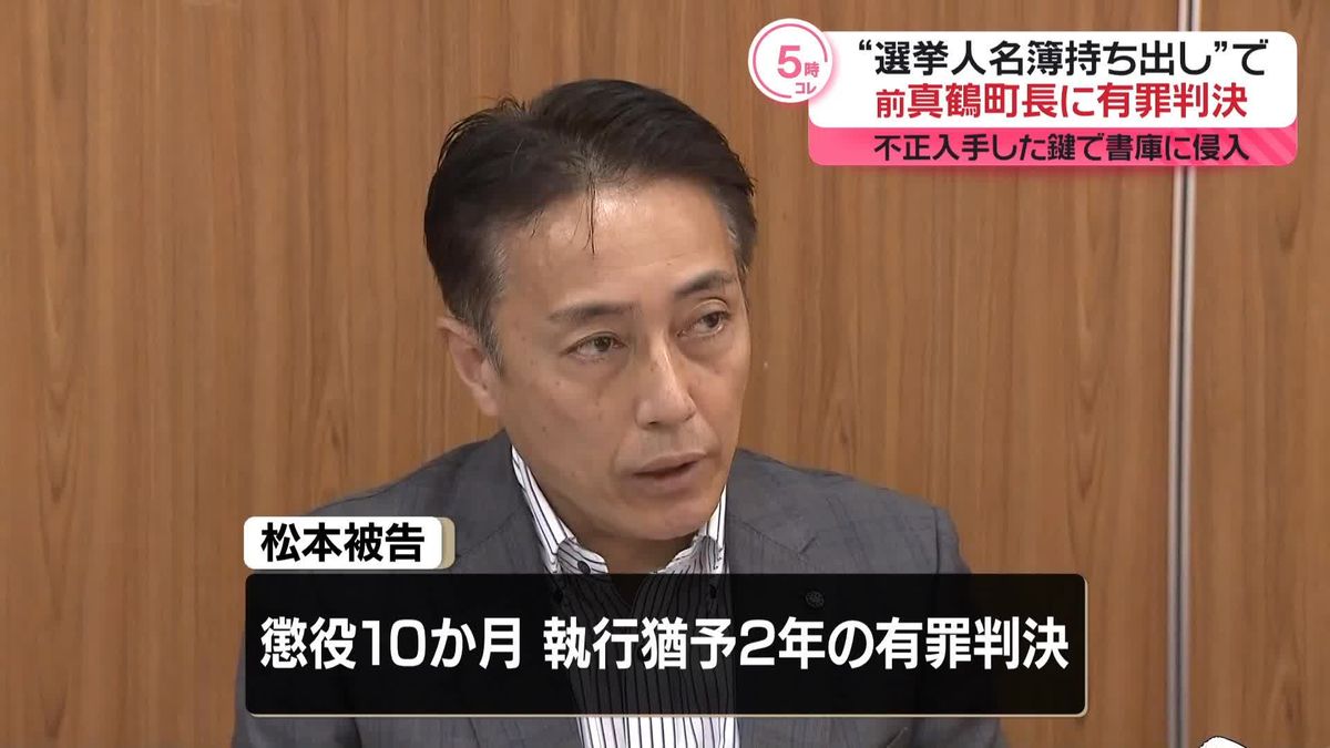 選挙人名簿を不正に持ち出し　前真鶴町長に懲役10か月、執行猶予2年の有罪判決