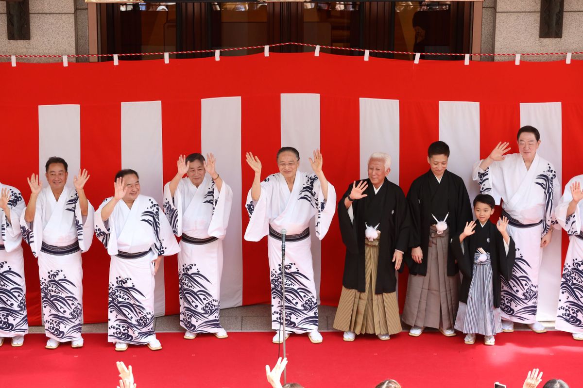 式典に歌舞伎俳優たちが集結　（C）松竹