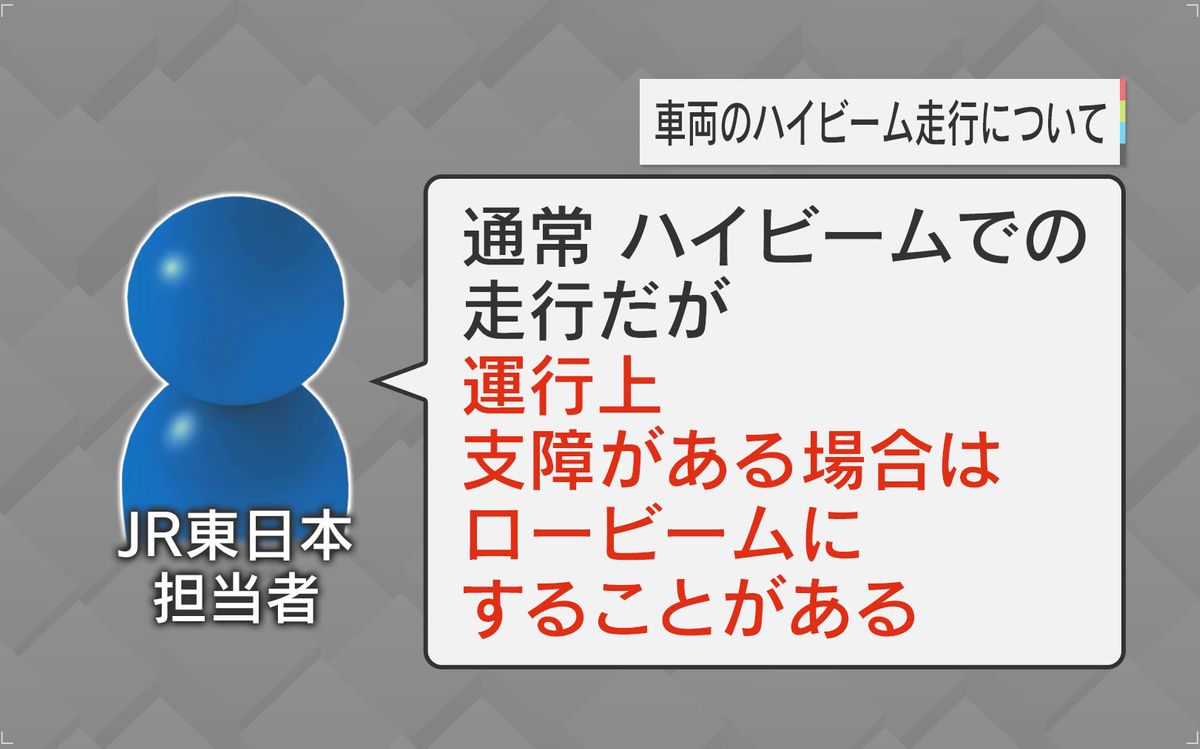 車両のハイビーム走行について