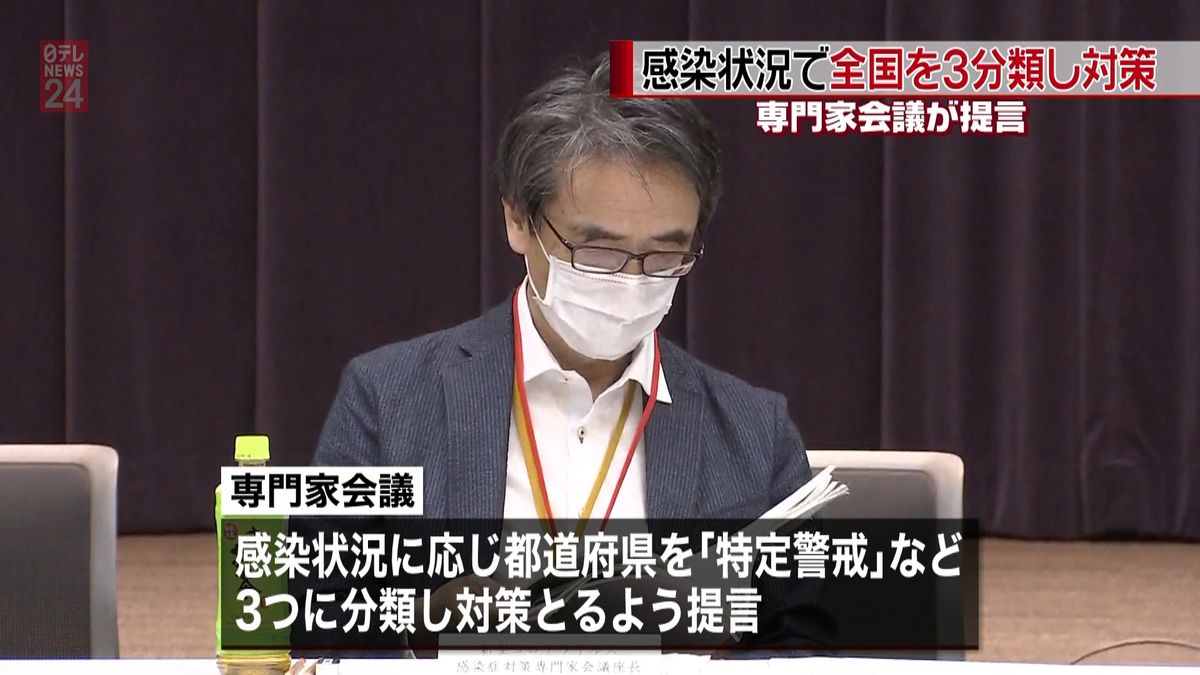 感染状況で全国を３分類　専門家会議が提言