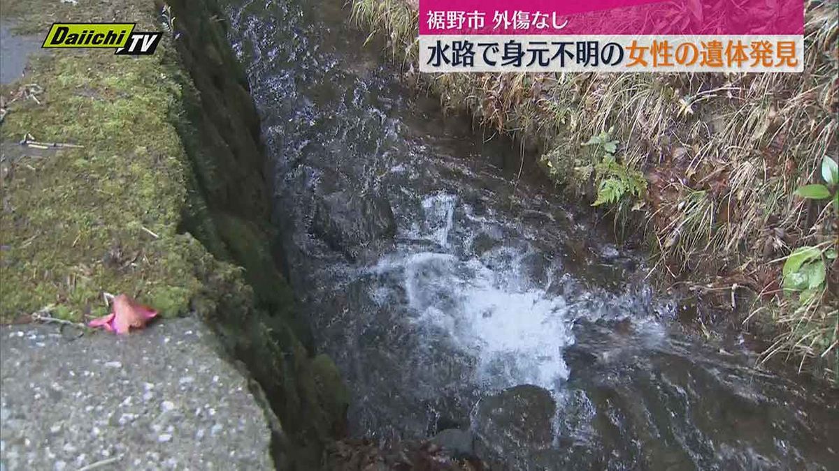 道路わきの水路で女性の遺体発見　外傷や着衣の乱れなし　警察は事件・事故の両面で捜査（静岡・裾野市）