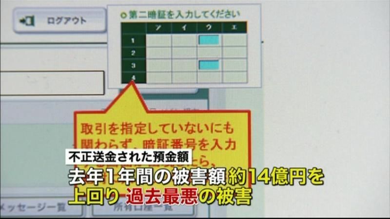 ネットバンキング不正送金、過去最悪の被害