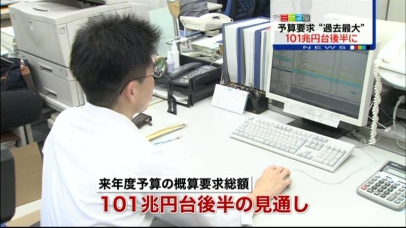 来年度予算要求　過去最大１０１兆円台に