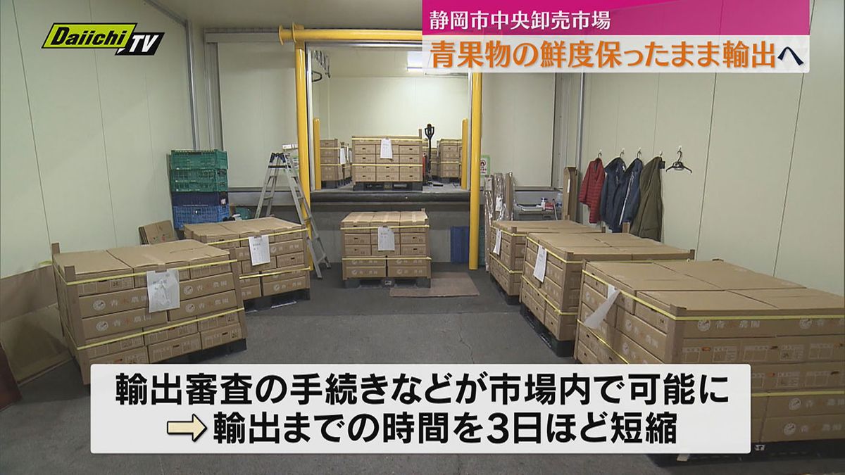 青果物の鮮度を保ったまま海外へ　静岡市中央卸売市場に保税蔵置場