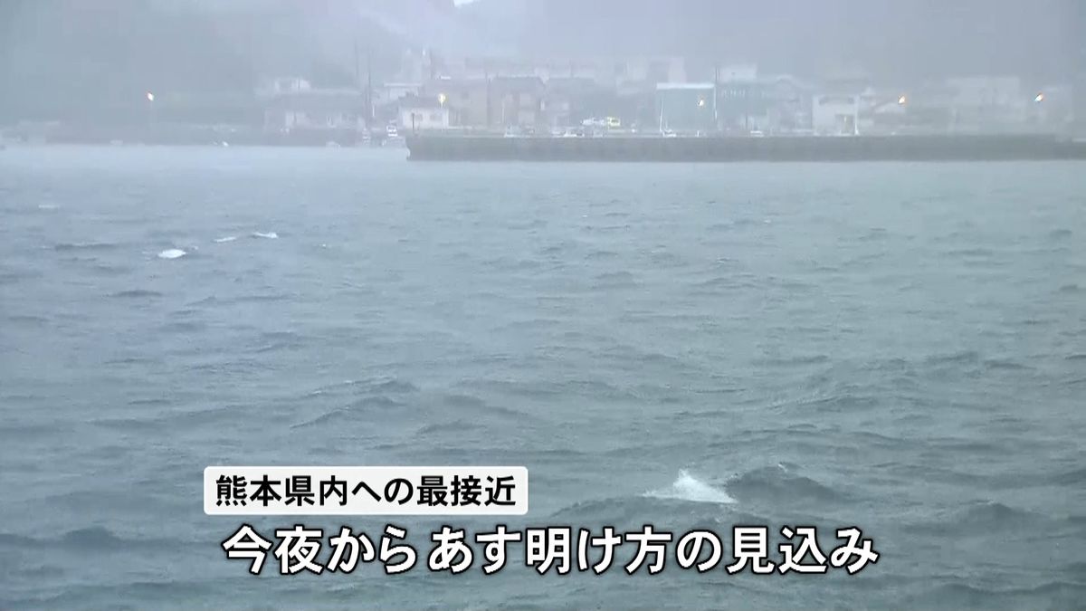 台風１２号の強風域　熊本・天草市から中継