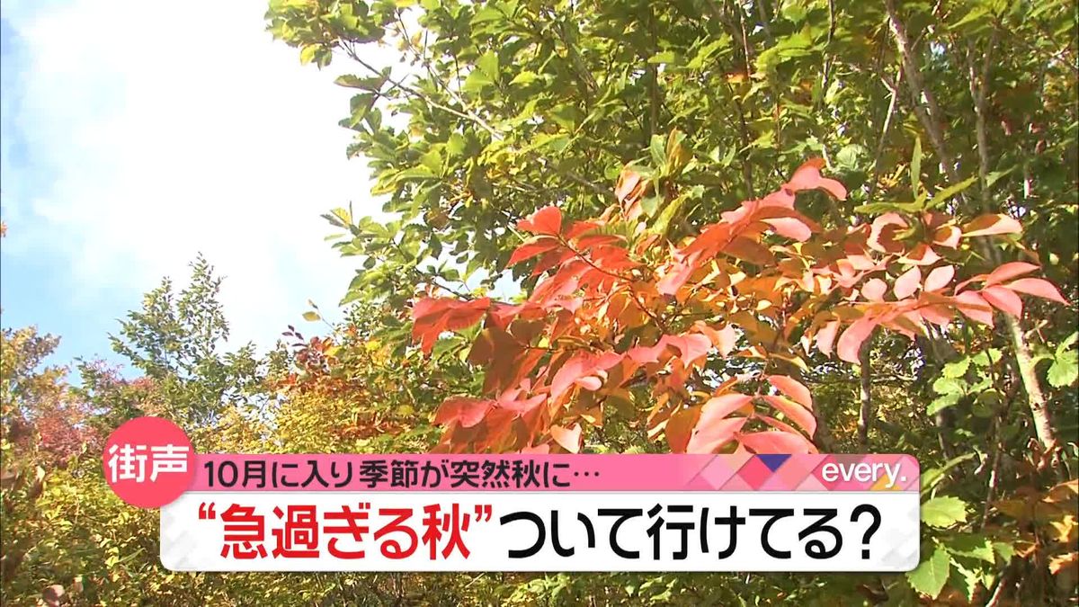 10月に入り突然…“急過ぎる秋”追いかける人＆ついて行けない人　寒暖差で体調異変も…