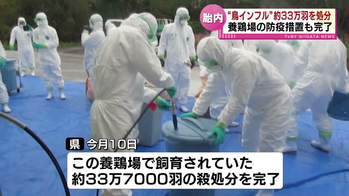 “鳥インフル” 約33万7000羽を処分　養鶏場の防疫措置も完了 《新潟》