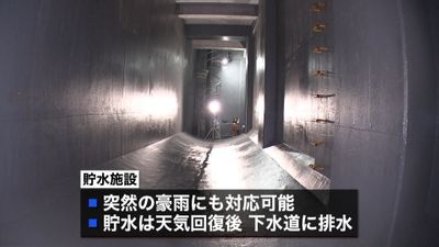 豪雨に備え 渋谷駅の地下に 貯水施設