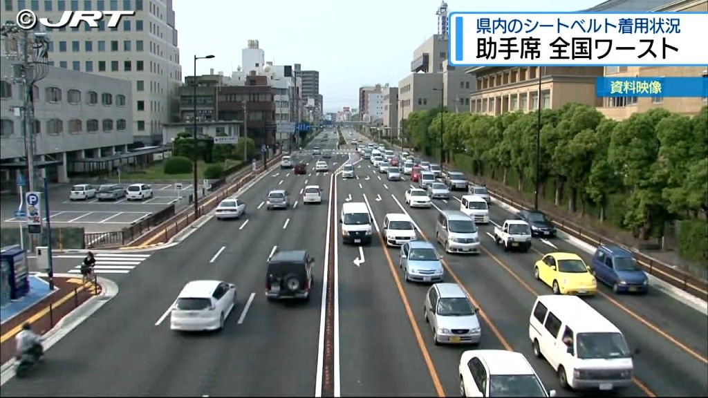 徳島県内のシートベルトの着用状況 助手席の着用率が一般道、高速道路ともに全国ワースト【徳島】