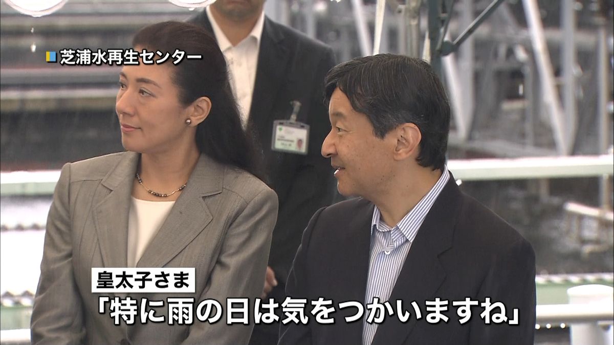 皇太子さま、“ライフワーク”水の施設視察