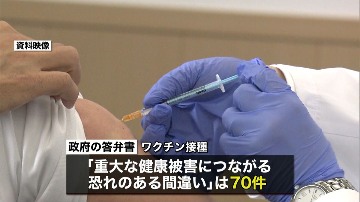 ワクチン接種“重大被害の恐れ”７０件